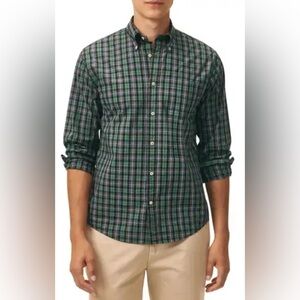 Brooks Brothers Long Sleeve Button Shirt Men's XXL Multicolor Plaid Print Preppy